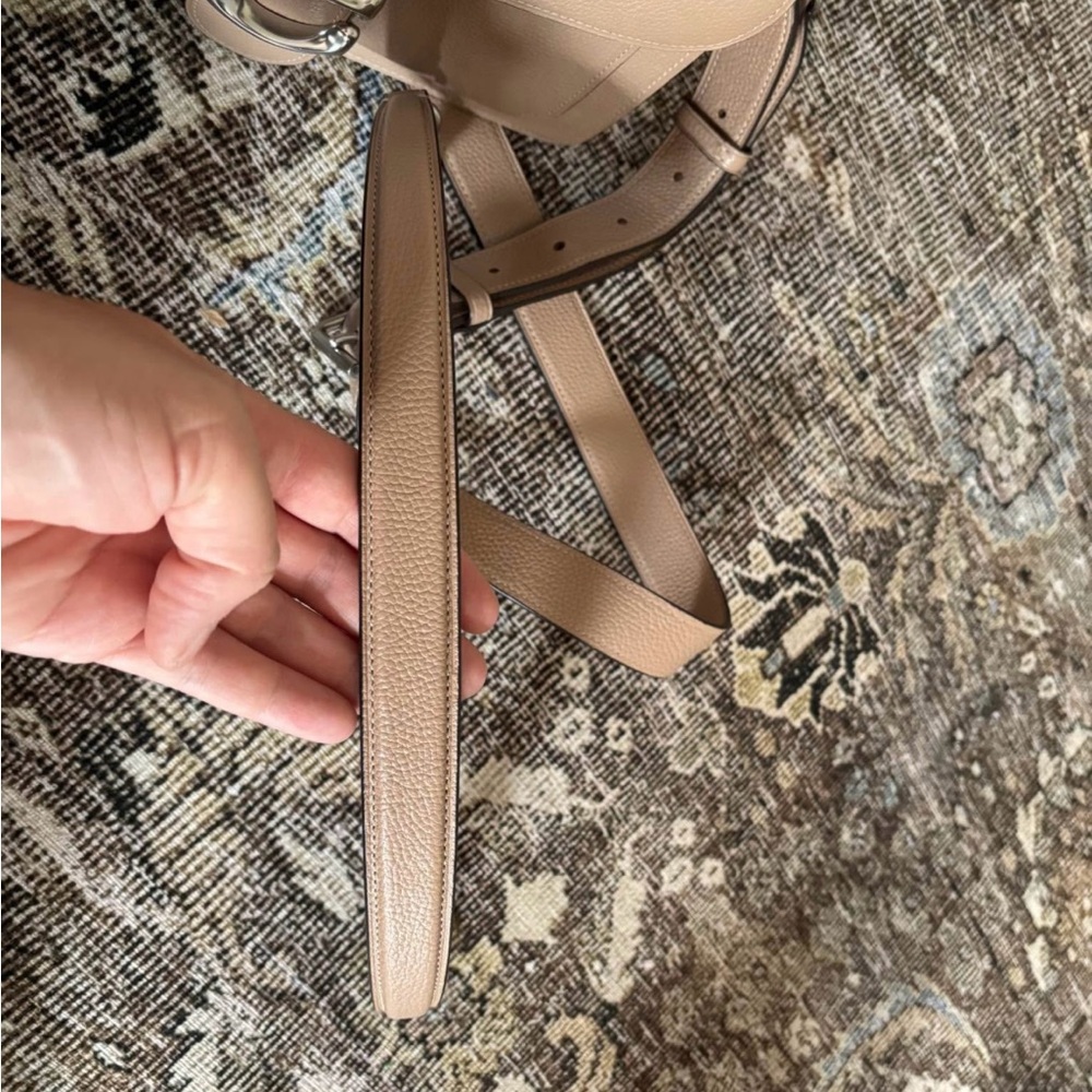 Coach Pebbled Leather Shoulder Bag in Taupe - Picture 9 of 12